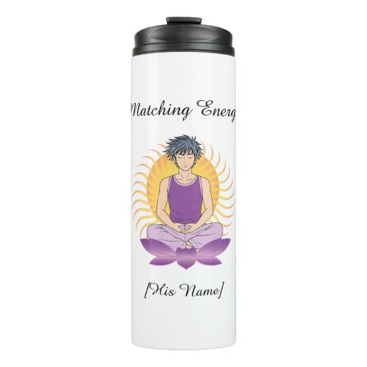 Aangepaste Mindful Tumbler voor Hem | Naam & Tekst Thermosbeker (Voorkant)