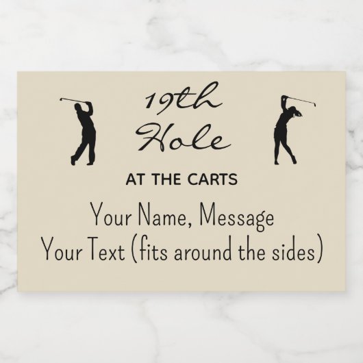 Aangepaste Mini Fles 19e Hole Golf (10) Mini Likeurfles Etiket (Enkel label)