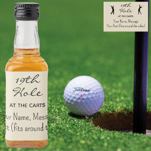 Aangepaste Mini Fles 19e Hole Golf (10) Mini Likeurfles Etiket
