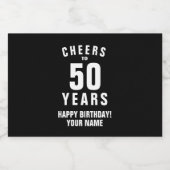 Aangepaste mini Liquor Flessenetiketten voor 50ste Likeurfles Etiket (Enkel label)