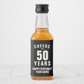 Aangepaste mini Liquor Flessenetiketten voor 50ste Likeurfles Etiket (Voorkant)