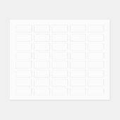 Aangepaste Mini Rechthoek Waterdicht Label (Vel)