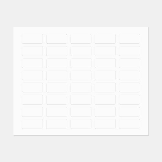 Aangepaste Mini Rechthoek Waterdicht Label (Vel)