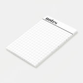 Aangepaste mini ruitjespapier plaknotities, 10 cm  post-it® notes (Schuin)