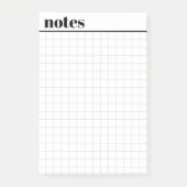 Aangepaste mini ruitjespapier plaknotities, 10 cm post-it® notes (Voorkant)