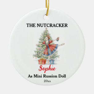 Aangepaste mini-Russische pop-notenkrakerfoto Keramisch Ornament