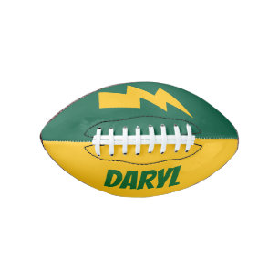 Aangepaste mini voetbal met bliksemflitslogo american football