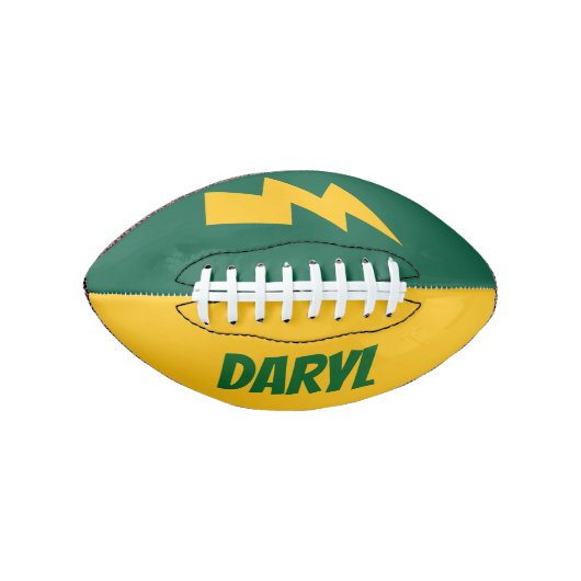 Aangepaste mini voetbal met bliksemflitslogo american football (Voorkant)