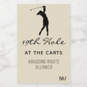 Aangepaste Mini Wijn 19e Gat (10) Golf Mini Wijn Etiket (Enkel label)