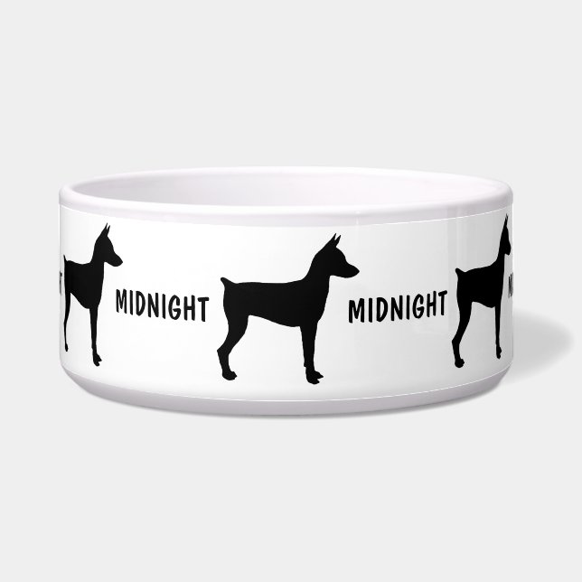 Aangepaste miniatuur Pinscher Dog Bowl Voerbakje (Voorkant)