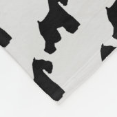 Aangepaste Miniatuur Schnauzer Dog Silhouet Fleece Deken (Hoek)