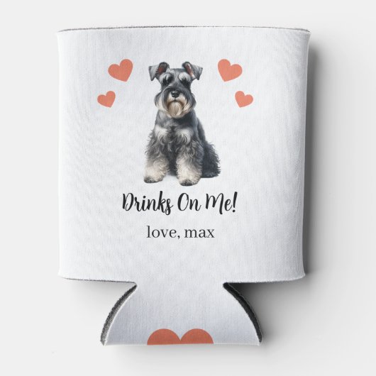 Aangepaste miniatuur Schnauzer Pet Wedding Koelbox Blikjeskoeler (Voorkant)