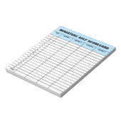 Aangepaste miniatuur sjabloon golfscorecard notitieblok (Linkerzijde)