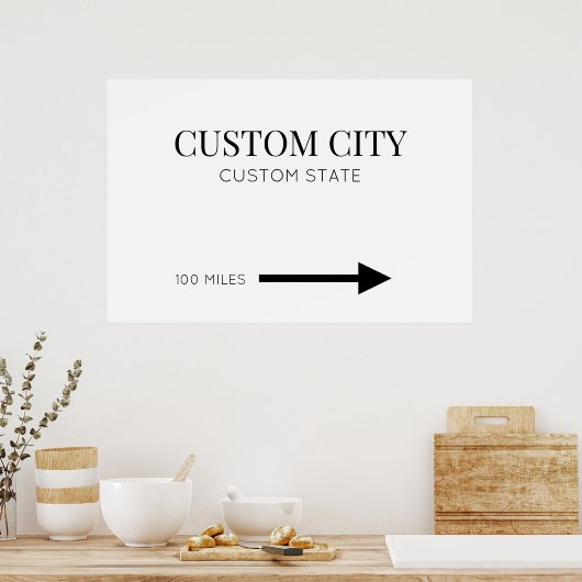 Aangepaste miniatuur van plaats en plaats-Pijl Poster (Keuken)