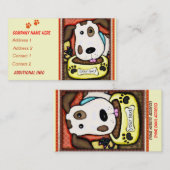 Aangepaste minieme Visitekaartjes voor honden- en  (Voorkant / Achterkant)