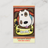 Aangepaste minieme Visitekaartjes voor honden- en  (Achterkant)