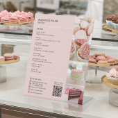 Aangepaste Minimal Bakery Confectionery Cake Shop Reclamebord Met Voetstuk