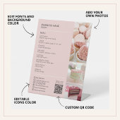 Aangepaste Minimal Bakery Confectionery Cake Shop Reclamebord Met Voetstuk