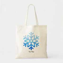 Aangepaste Minimal Cool Esthetische Blauwe Sneeuwv Tote Bag