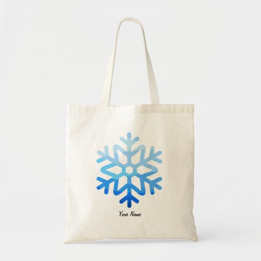 Aangepaste Minimal Cool Esthetische Blauwe Sneeuwv Tote Bag (Voorkant)