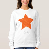 Aangepaste Minimal Cool Esthetische Oranje Ster Trui (Voorkant)