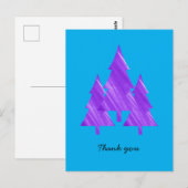 Aangepaste Minimal Mordern Geometrische Paarse Bom Briefkaart (Voorkant / Achterkant)