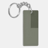 Aangepaste Minimal Moss Green Block Acryl Sleutelh Sleutelhanger (Voorkant Links)