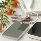 Aangepaste Minimal Moss Green Block Acryl Sleutelh Sleutelhanger (Voorkant Rechts)
