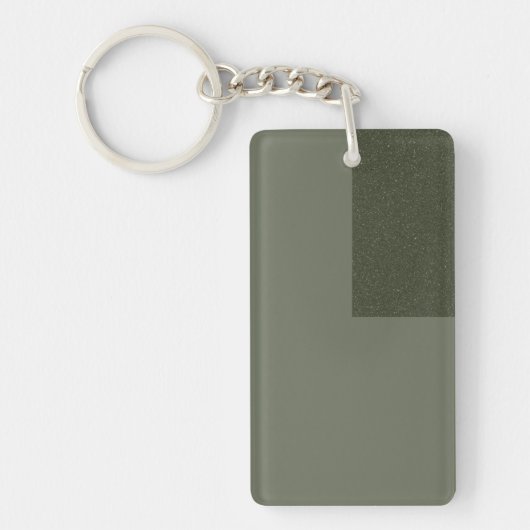 Aangepaste Minimal Moss Green Block Acryl Sleutelh Sleutelhanger (Voorkant)