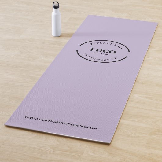 Aangepaste Minimal Paarse Business Logo-website Yogamat (In situ)