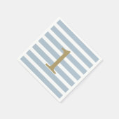 Aangepaste Minimal Stripes Baby Boy Verjaardag ser Servet (Hoek)