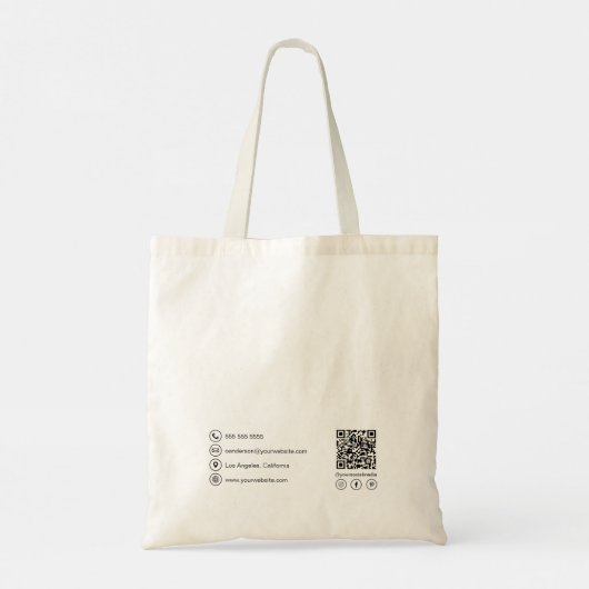 Aangepaste minimale bedrijfsactiviteiten tote bag (Achterkant)
