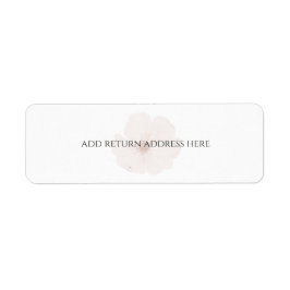 Aangepaste Minimale Blush Tuin Bloemige Bruiloft  Etiket