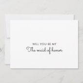 Aangepaste Minimale Bruidsmeisje Voorstel Kaart (Voorkant)