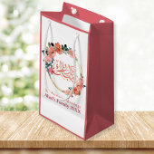 Aangepaste minimale Floral Eid Mubarak Gift Bag Klein Cadeauzakje