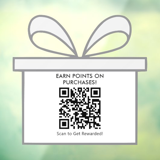 Aangepaste minimale geschenk Kaart-thema QR Code P Raamsticker (Vel 3)