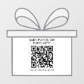 Aangepaste minimale geschenk Kaart-thema QR Code P Raamsticker (Vel)