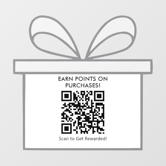 Aangepaste minimale geschenk Kaart-thema QR Code P Raamsticker (Vel)