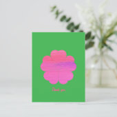 Aangepaste Minimale Moderne Geometrische Roze Bloe Briefkaart (Staand voorkant)