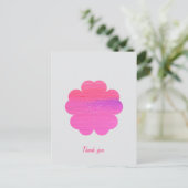 Aangepaste Minimale Moderne Geometrische Roze Bloe Briefkaart (Staand voorkant)