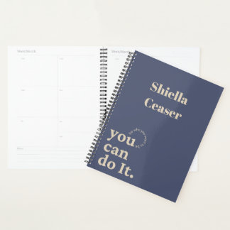 Aangepaste minimale Motivatie monogram Planner
