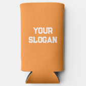 Aangepaste minimale Oranje en lichte bruine kleure Seltzer Blikjeskoeler (Voorkant)