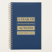 Aangepaste minimale planner met naam, jaar & titel (Voorkant)