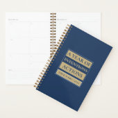 Aangepaste minimale planner met naam, jaar & titel (Display)