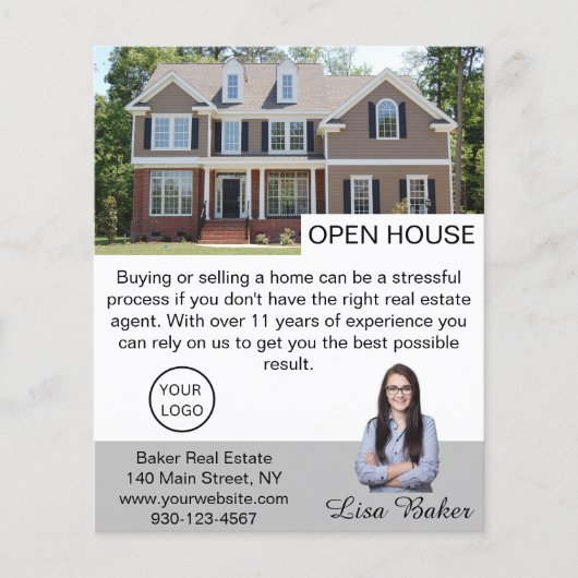 Aangepaste minimale professionele onroerend goed flyer (Voorkant)