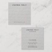 Aangepaste minimale professionele Sjabloon met min Vierkante Visitekaartje (Voorkant / Achterkant)