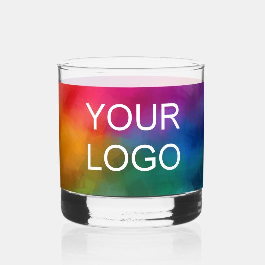 Aangepaste minimale Sjabloon Modern Elegant Logo h Whisky Glas (Voorkant)