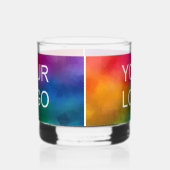 Aangepaste minimale Sjabloon Modern Elegant Logo h Whisky Glas (Rechts)