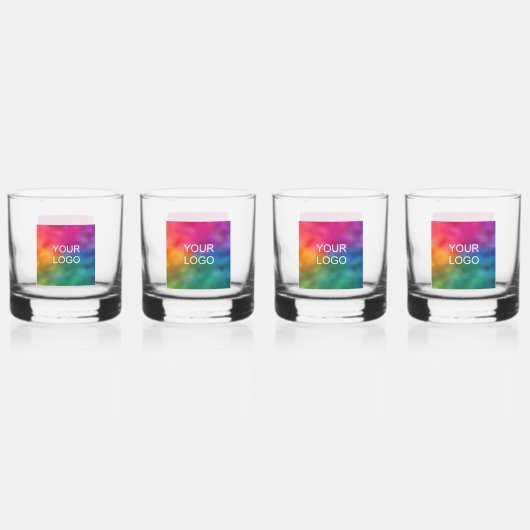 Aangepaste Minimale Sjabloon Zakelijke Logo Set va Whisky Glas (Achterkant)