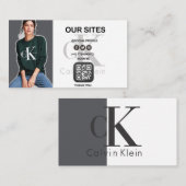 aangepaste minimale visitekaartje met QR-code – mo (Voorkant / Achterkant)